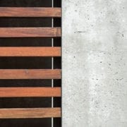Trä- och betongvägg