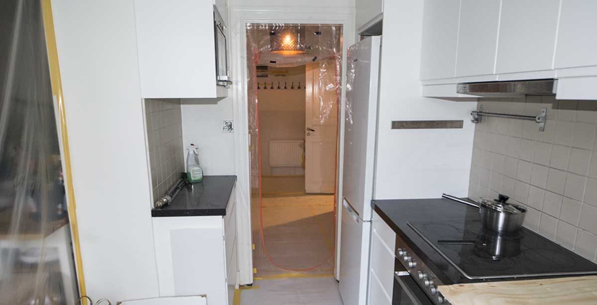 Brf Ångpannan 16 - Kök under renovering