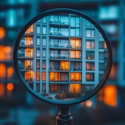 Hus granskas genom förstoringsglas