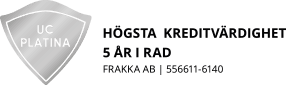 UC Platina - högsta kreditvärdighet 5 år i rad
